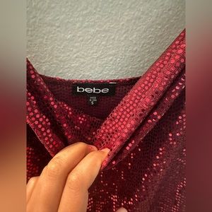 Bebe Cowl Neck Maxi Dress